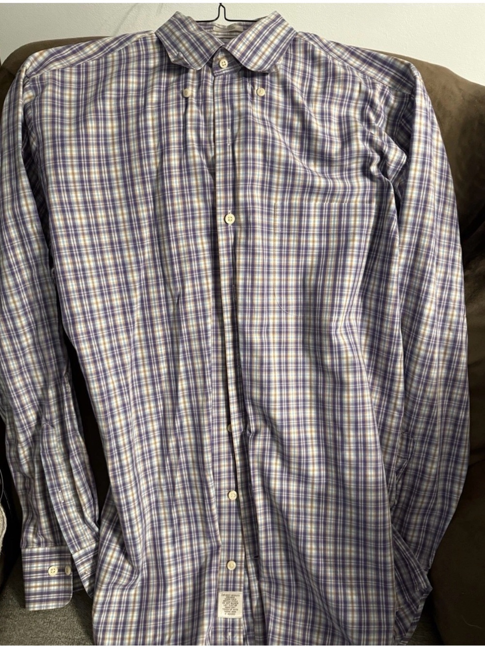 Peter Millar Men’s Dress Shirt Plaid Medium